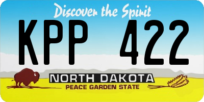 ND license plate KPP422