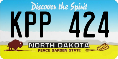 ND license plate KPP424