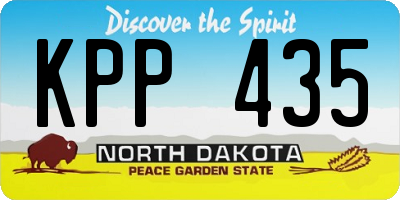 ND license plate KPP435