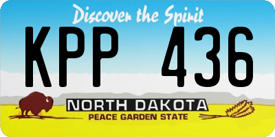 ND license plate KPP436