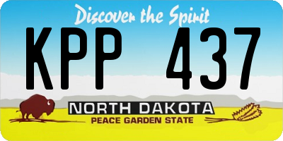 ND license plate KPP437