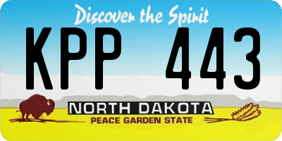 ND license plate KPP443