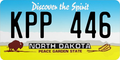 ND license plate KPP446
