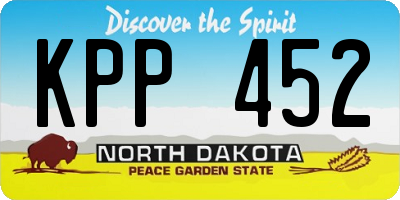 ND license plate KPP452