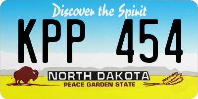 ND license plate KPP454
