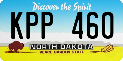 ND license plate KPP460