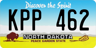 ND license plate KPP462