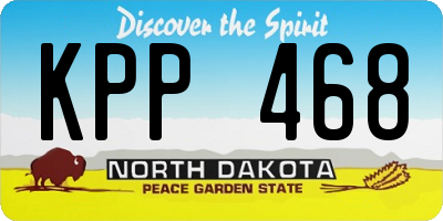 ND license plate KPP468