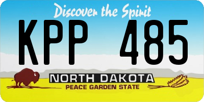 ND license plate KPP485