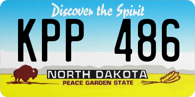 ND license plate KPP486