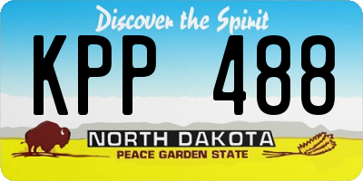 ND license plate KPP488