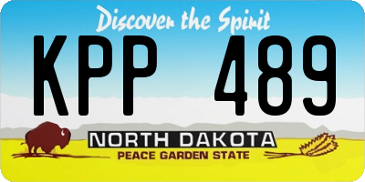ND license plate KPP489