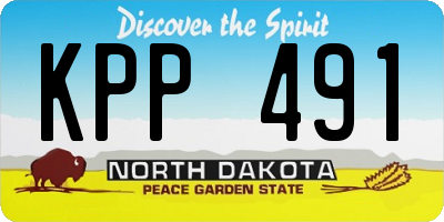 ND license plate KPP491