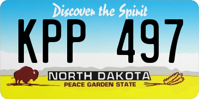 ND license plate KPP497