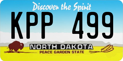 ND license plate KPP499