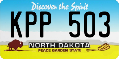ND license plate KPP503