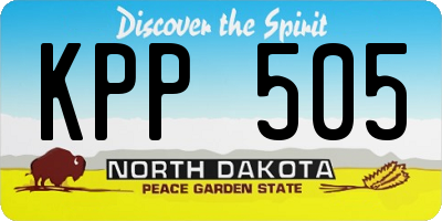 ND license plate KPP505