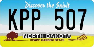 ND license plate KPP507