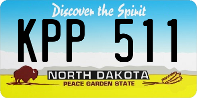 ND license plate KPP511