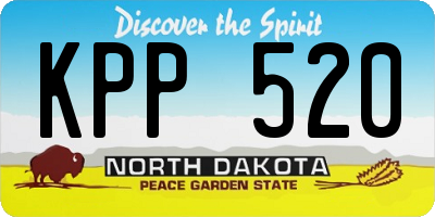 ND license plate KPP520