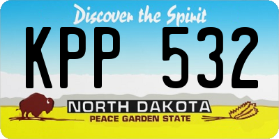 ND license plate KPP532
