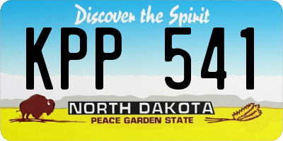 ND license plate KPP541