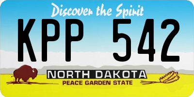 ND license plate KPP542