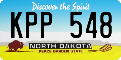 ND license plate KPP548