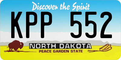ND license plate KPP552