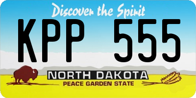 ND license plate KPP555