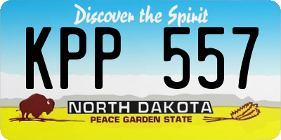 ND license plate KPP557