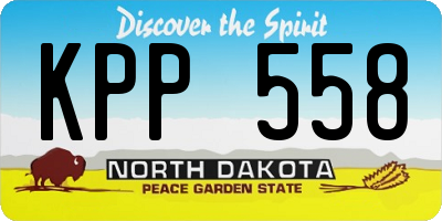 ND license plate KPP558