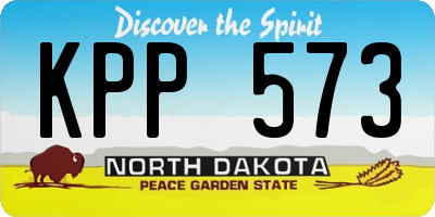 ND license plate KPP573