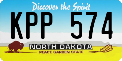 ND license plate KPP574