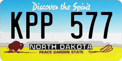 ND license plate KPP577