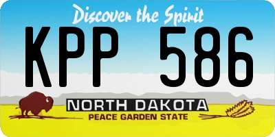 ND license plate KPP586