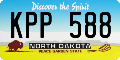 ND license plate KPP588