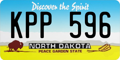 ND license plate KPP596
