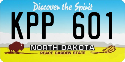 ND license plate KPP601