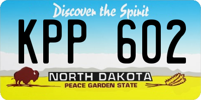 ND license plate KPP602