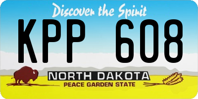 ND license plate KPP608