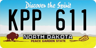 ND license plate KPP611