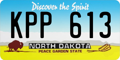 ND license plate KPP613