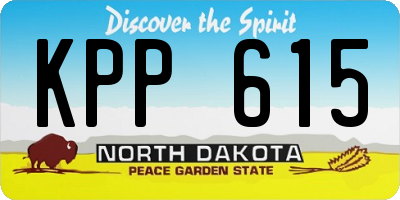 ND license plate KPP615