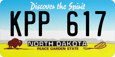 ND license plate KPP617