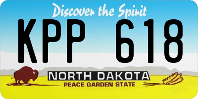 ND license plate KPP618