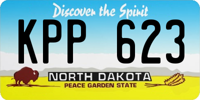 ND license plate KPP623