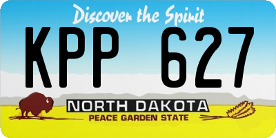 ND license plate KPP627
