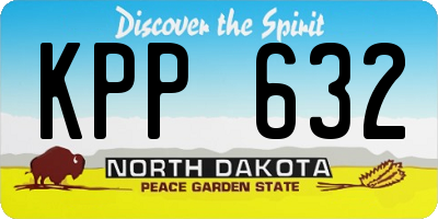 ND license plate KPP632