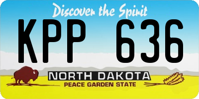 ND license plate KPP636